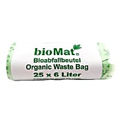 Biomat Composteerbare Vuilniszakken - 6L - 25 stuks