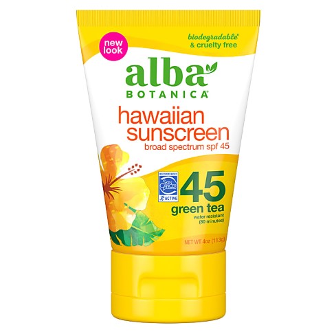 Alba Botanica Hawaiian Green Tea Sunscreen SPF45+