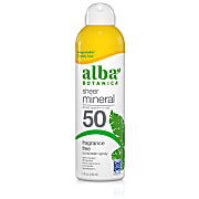 Alba Botanica Suncare Fragrance Free Clear Spray SPF50