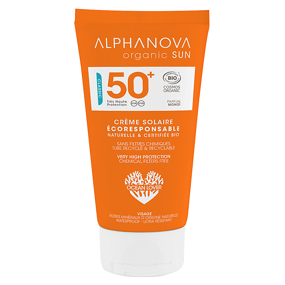 Alphanova Sun BIO SPF 50+ Zonnebrandcreme Gezicht Monoi