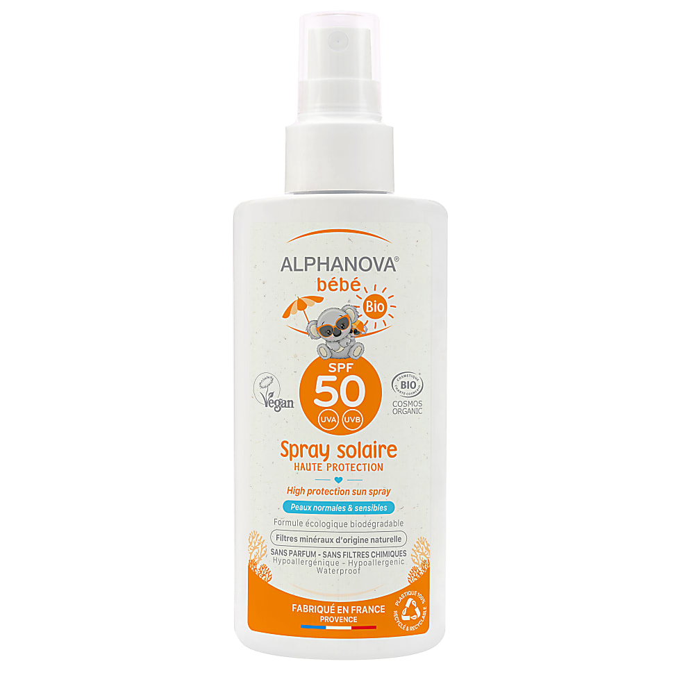 Image of Alphanova Sun BIO SPF 50 Hypoallergeen Zonnebrand Spray Baby