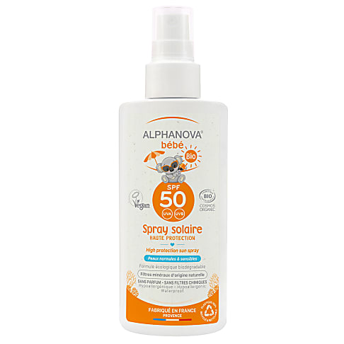 Alphanova Sun BIO SPF 50 Hypoallergeen Zonnebrand Spray Baby