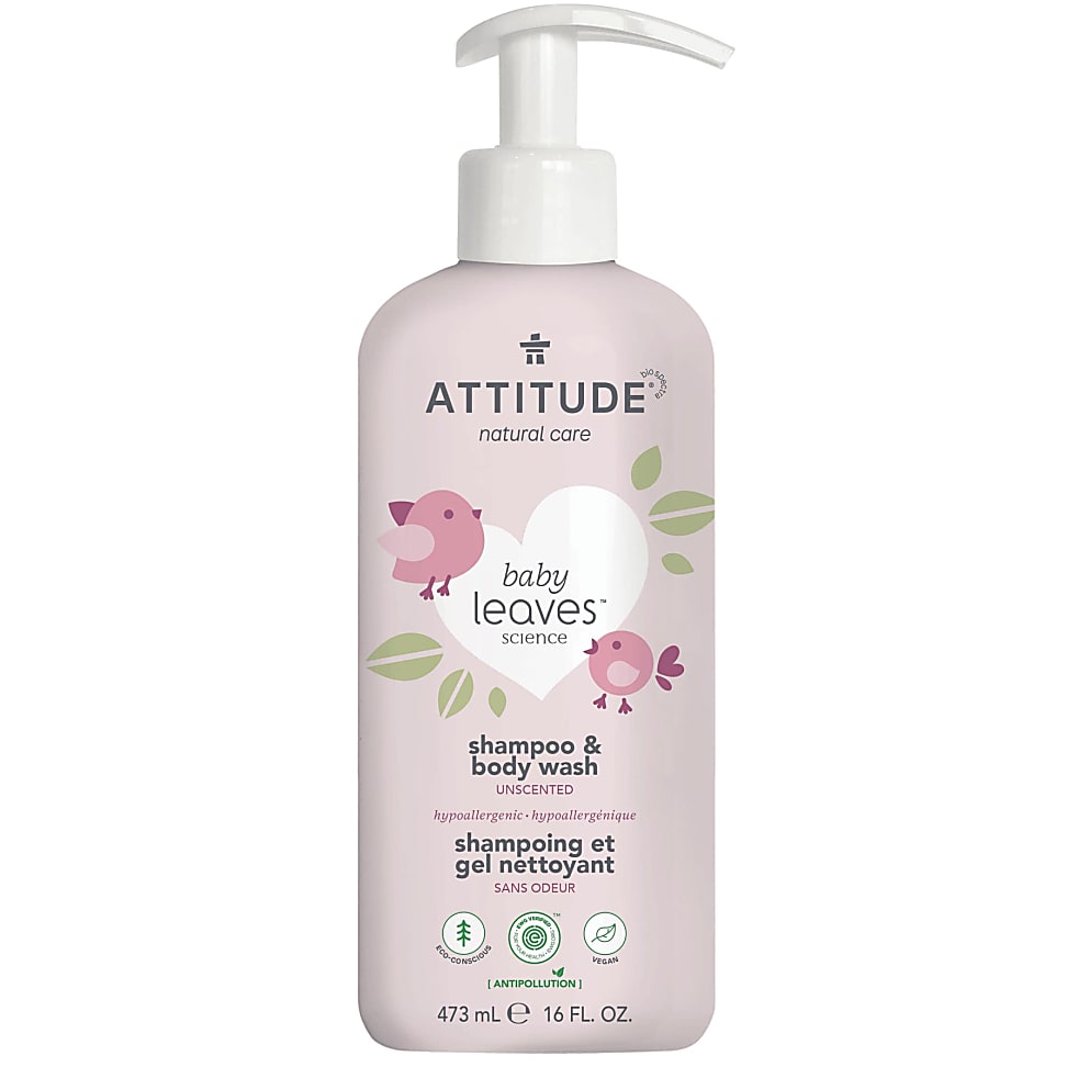 Image of Attitude Baby Leaves 2 in 1 Shampoo & Douchegel - Parfumvrij