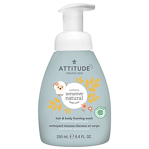 Attitude Oatmeal sensitive natural baby care - 2in1 Shampoo & Schuimende Douchegel