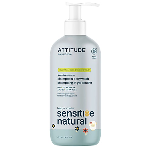 Attitude Oatmeal sensitive natural baby care - 2in1 Shampoo & Douchegel