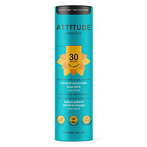 Attitude Baby & Kids Zonnebrand Stick Gezicht Parfumvrij - SPF 30