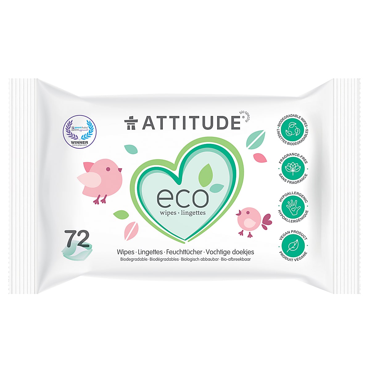 pik Attent bruiloft Attitude Eco Babydoekjes | Big Green Smile