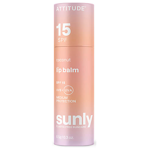 Attitude Plasticvrije Lippenbalsem Zonnebrandstick Kokos - SPF 15
