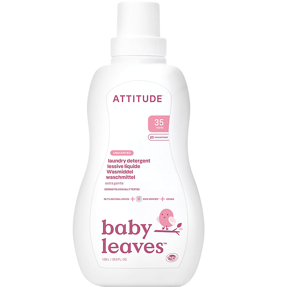 Image of Attitude Little Ones Baby Vloeibaar Wasmiddel - Parfumvrij 35 wasb...