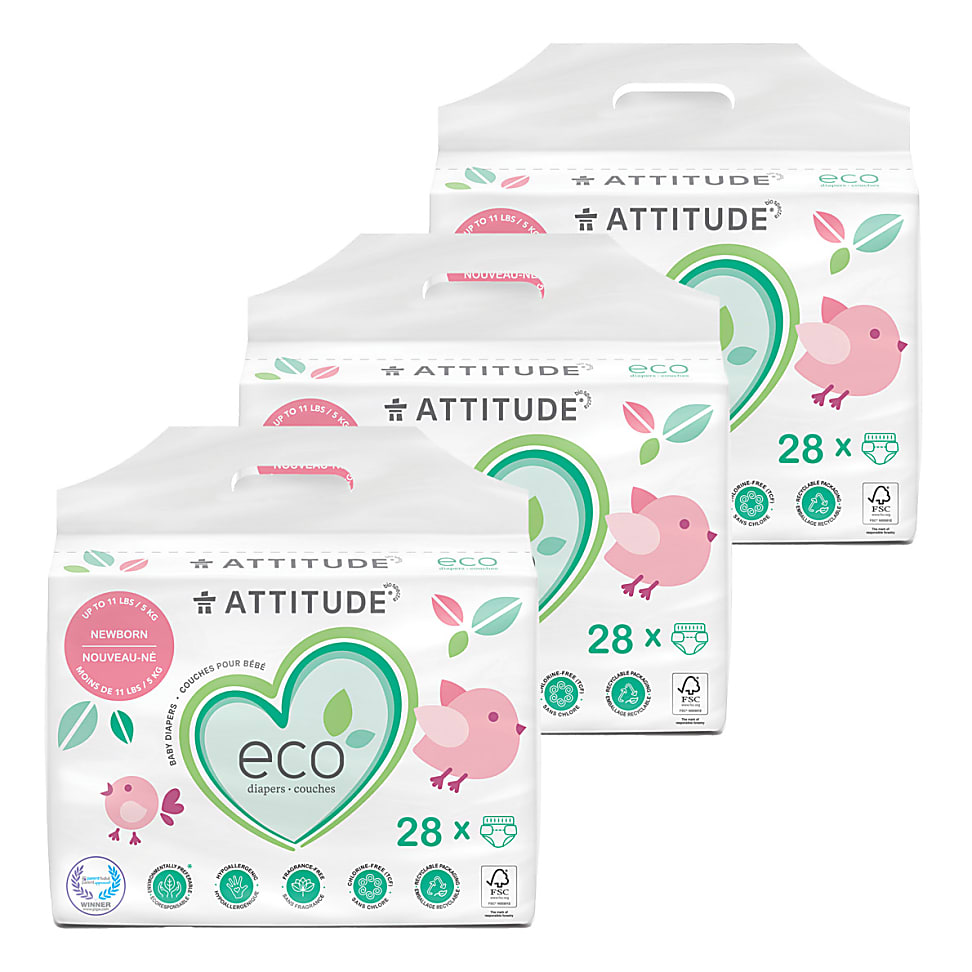 Image of Attitude Baby Care Luiers Newborn Voordeelset 3x28