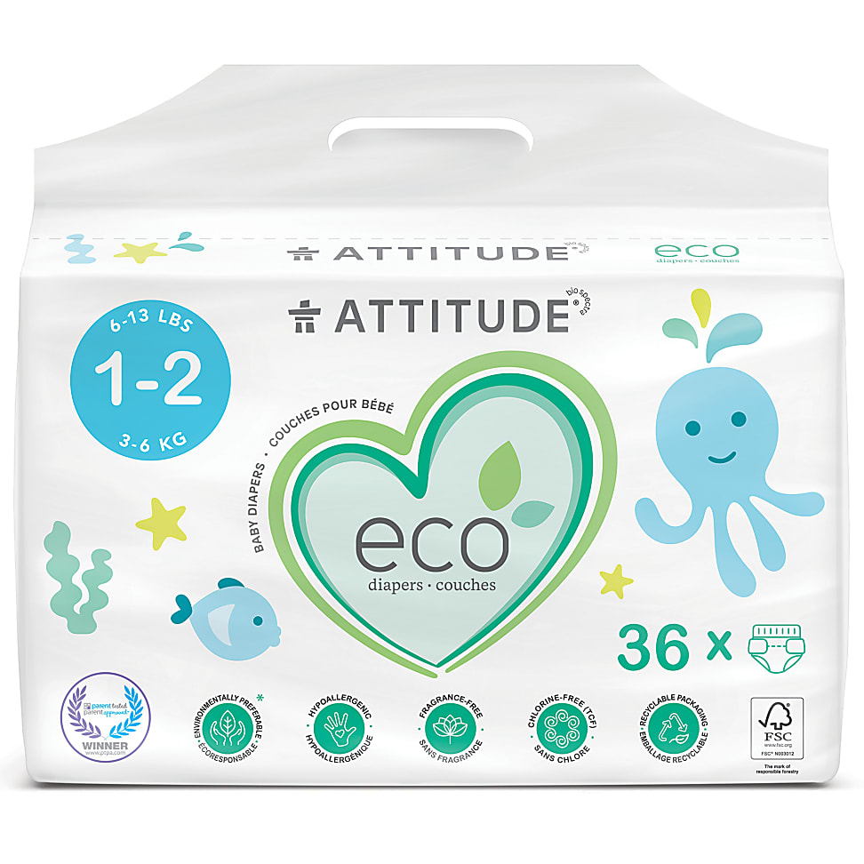 Image of Attitude Baby Care Luiers Mini - maat 1-2 36 st