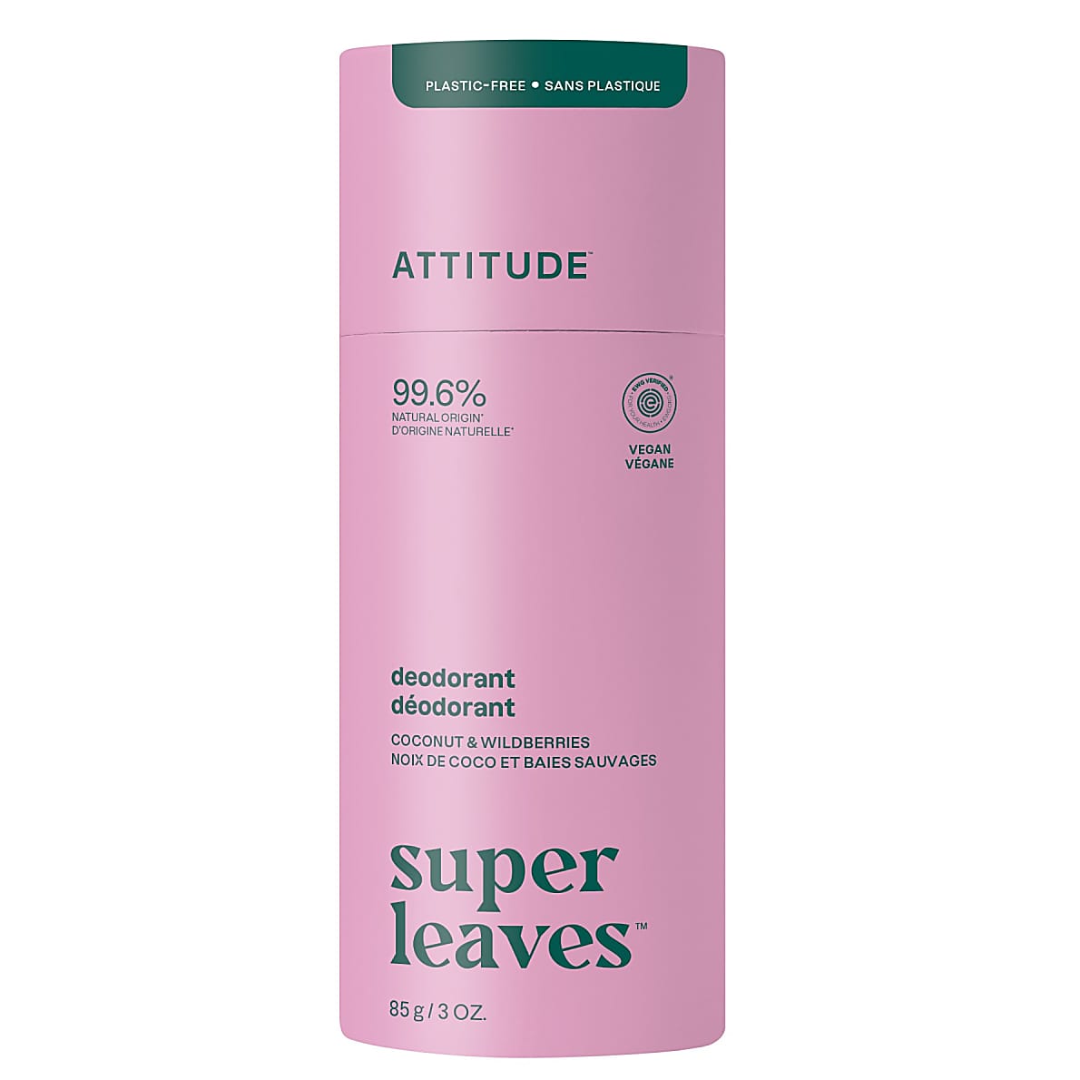 Attitude Super Leaves Deodorant White Tea Big Green Smile