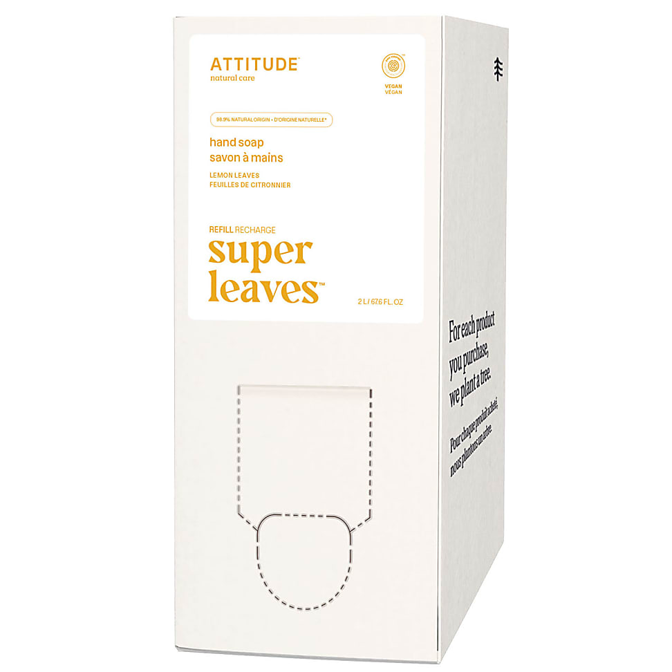 Image of Attitude Bulk2 Go 2l Super Leaves Natuurlijke Handzeep - Lemon Leaves