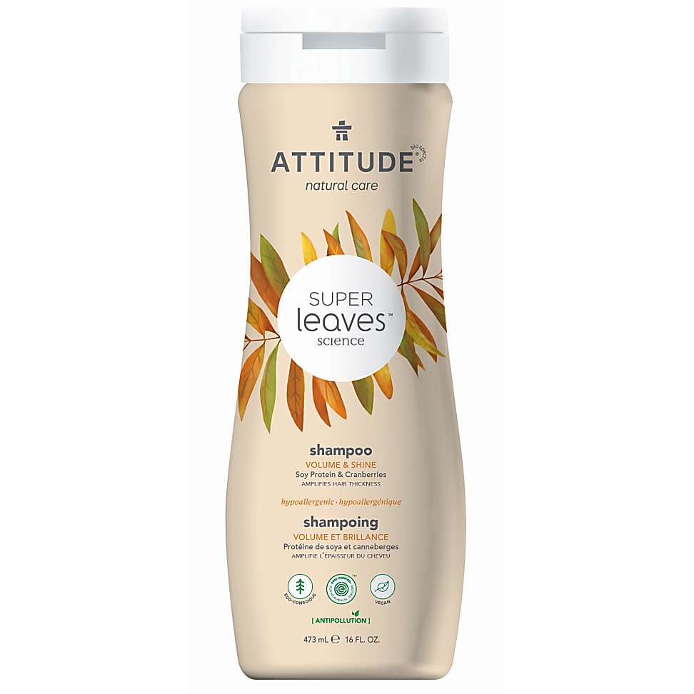 Image of Attitude Super Leaves Natuurlijke Shampoo - Volume & Shine