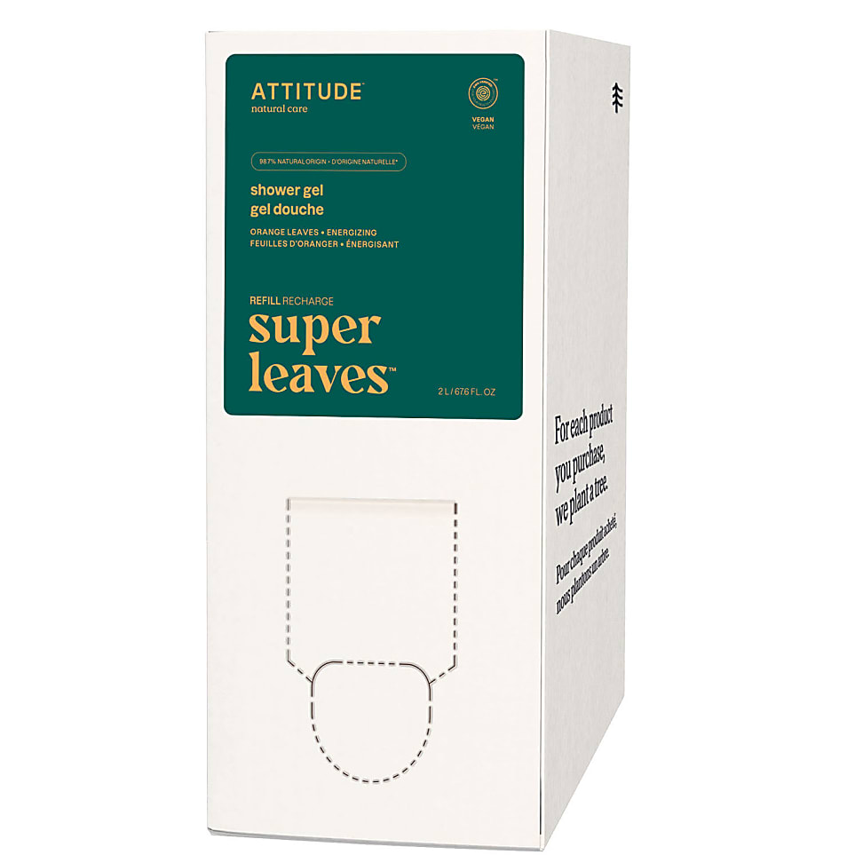 Attitude Super Leaves bulk2 go Douchegel, verkwikkend 2 Ltr