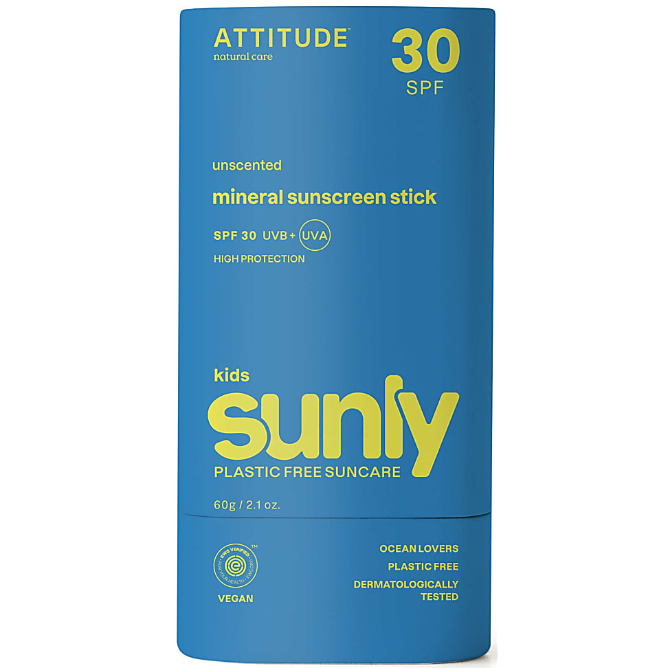 Image of Attitude Sunly Zonnebrandstick SPF30 KIDS Parfumvrij