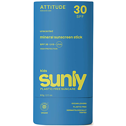 Attitude Sunly Zonnebrandstick SPF30 KIDS Parfumvrij