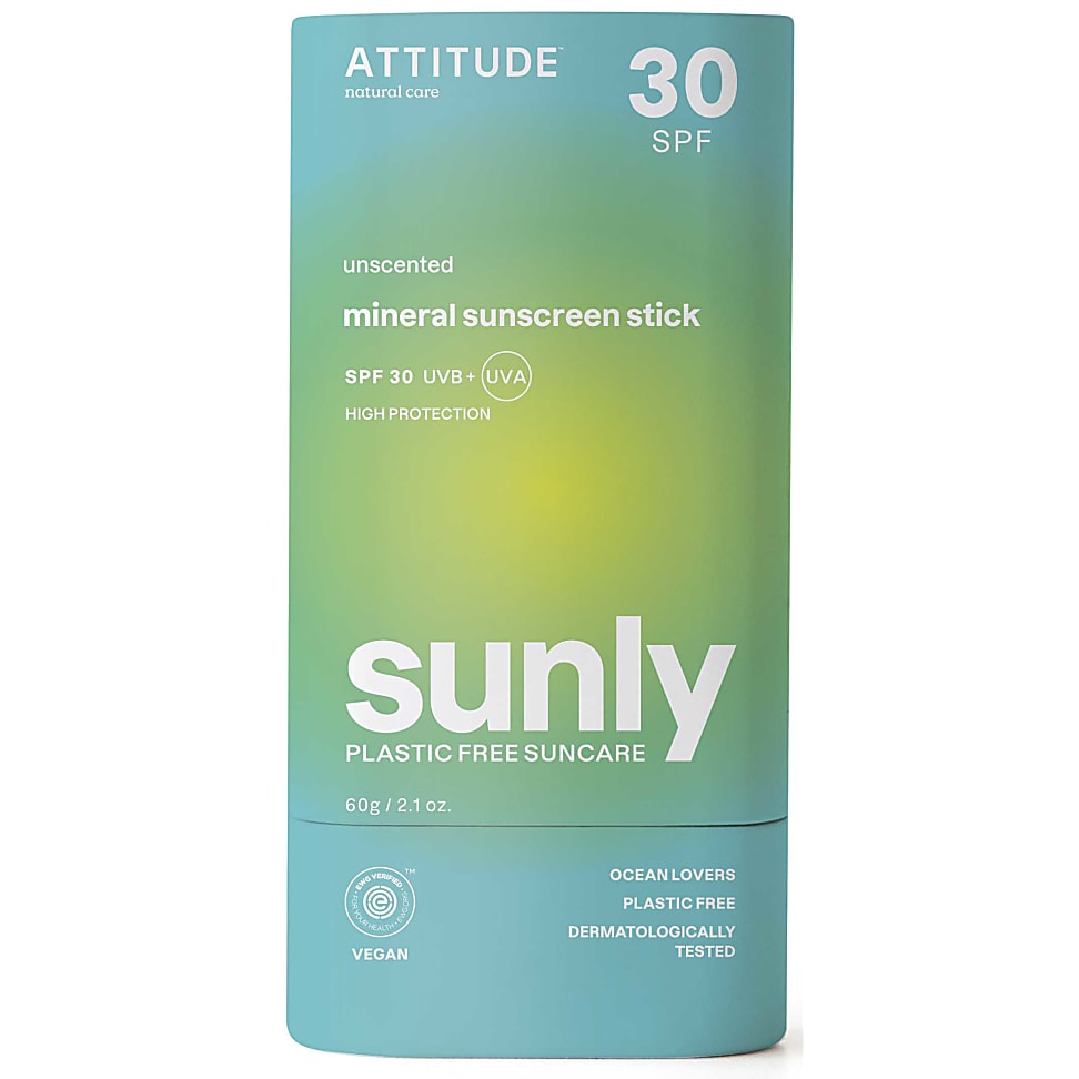 Image of Attitude Sunly Zonnebrandstick SPF 30 - Parfumvrij