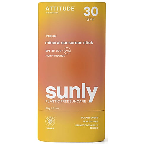 Attitude Sunly Zonnebrandstick SPF30 - Tropisch