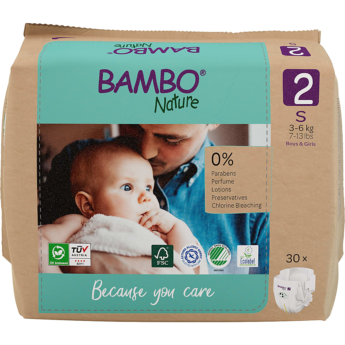 Bambo Nature Luier - Mini - maat 2 (30 stuks)