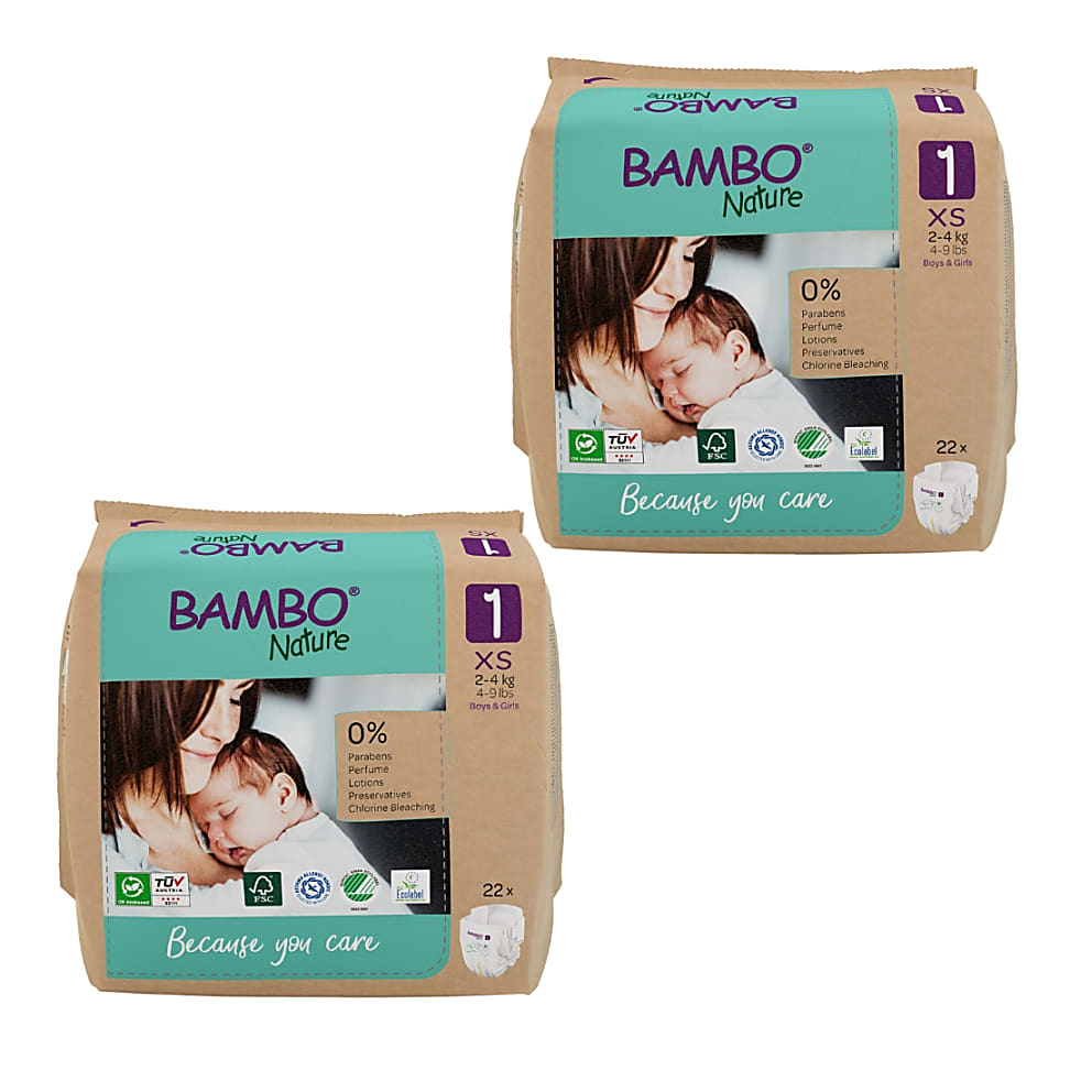 Image of Bambo Nature Luier Maat 1 Voordeelverpakking 44 luiers