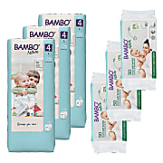 Bambo Nature Luier Maat 4 (144 stuks) + Billendoekjes (150 stuks)
