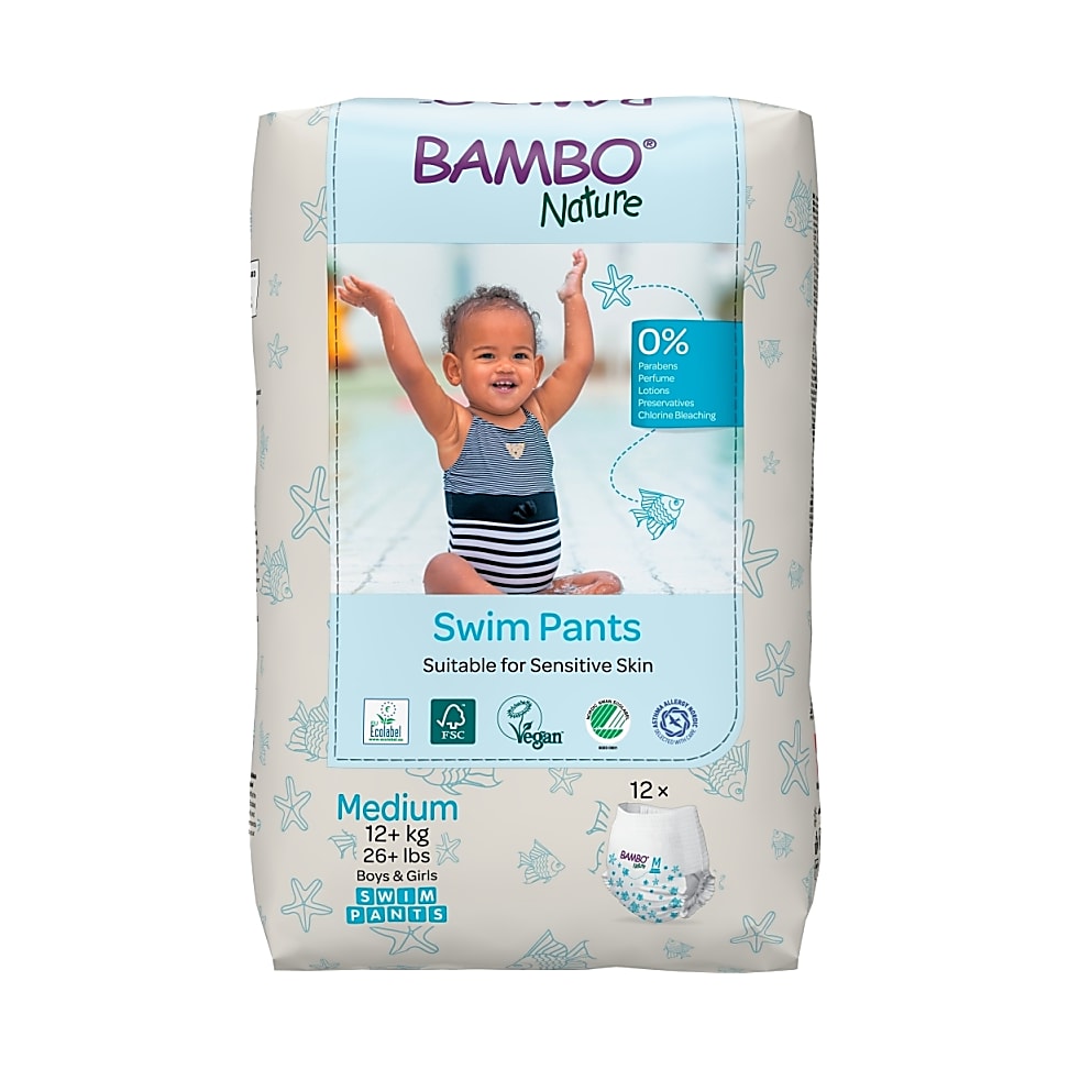 Image of Bambo Nature Zwemluierbroekjes Maat M 12+ kg