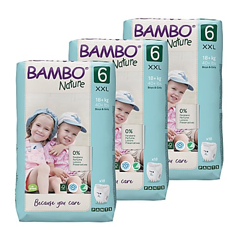 Bambo Nature Trainingbroekjes Maat 6 - Voordeelverpakking (54 stuks)