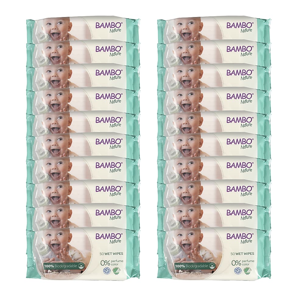 Image of Bambo Nature Doekjes Voordeelverpakking 1000 doekjes