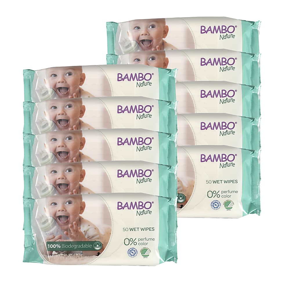 Image of Bambo Nature Doekjes Voordeelverpakking 500 doekjes