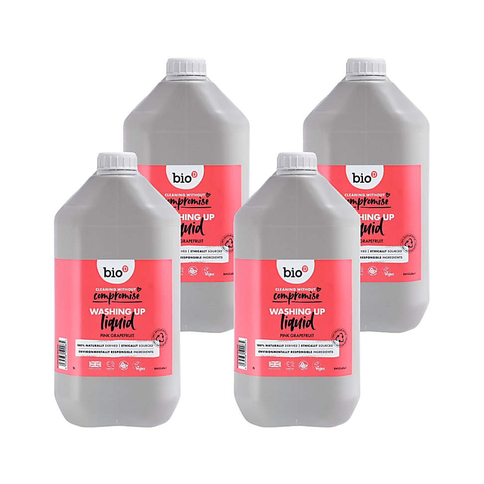 Image of Bio-D Geconcentreerd Afwasmiddel met Roze Grapefruit 5L Refill Bundel
