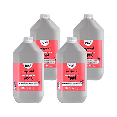Bio-D Geconcentreerd Afwasmiddel met Roze Grapefruit 5L Refill Bundel