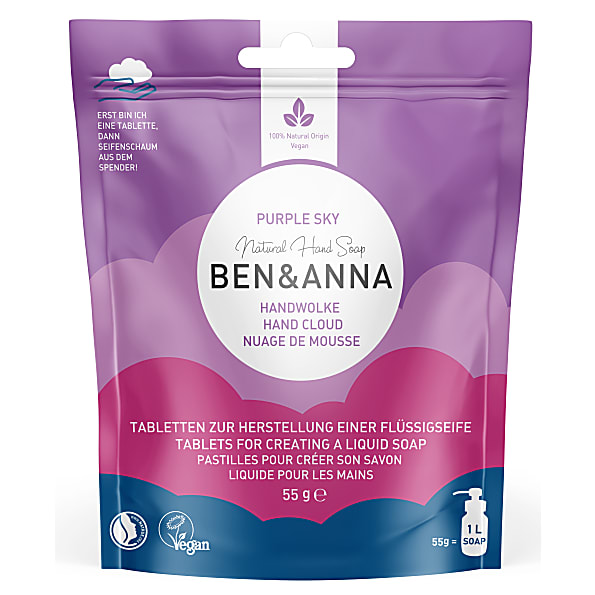 Image of Ben & Anna Hand Cloud Zeeptabletten Purple Sky