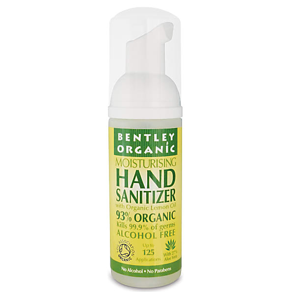 Groene achtergrond auteursrechten Kolonel Bentley Organic Hand Ontsmetter met Citroen-Olie