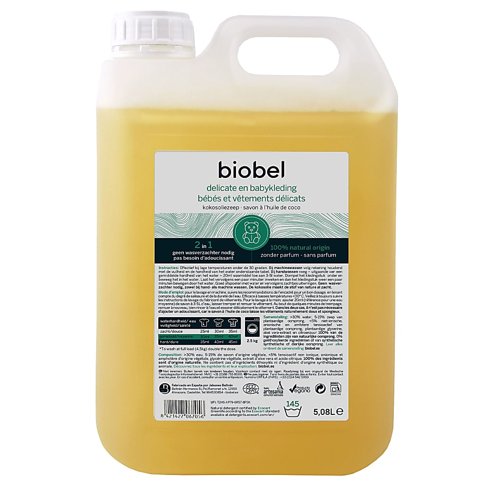 Image of Biobel Wasmiddel Babykleding en Delicate stoffen 5L