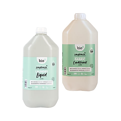 Bio-D Wasverzachter & Wasmiddel Jeneverbes & Zeewier 5L Refill Bundel