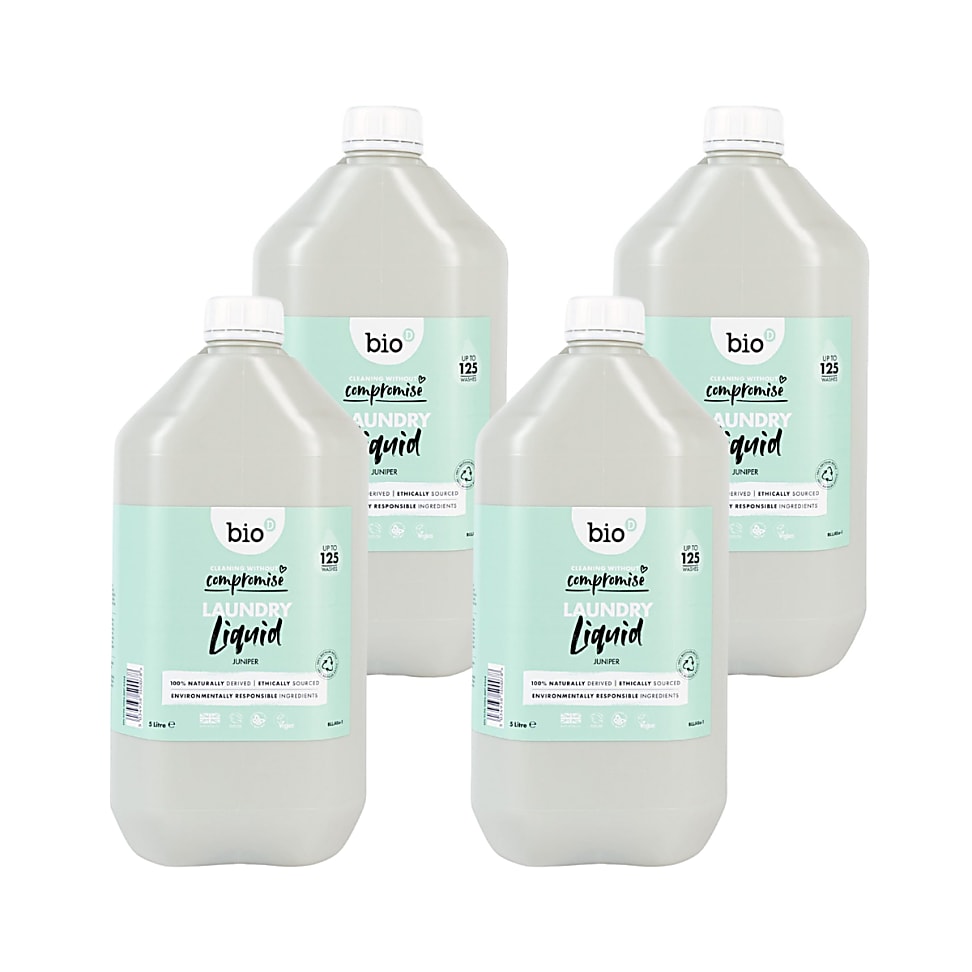 Image of Bio-D Geconcentreerd Wasmiddel Jeneverbes & Zeewier 5L Refill Bundel