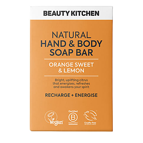 Beauty Kitchen Natural Hand & Lichaamszeep Bar Orange Sweet & Lemon