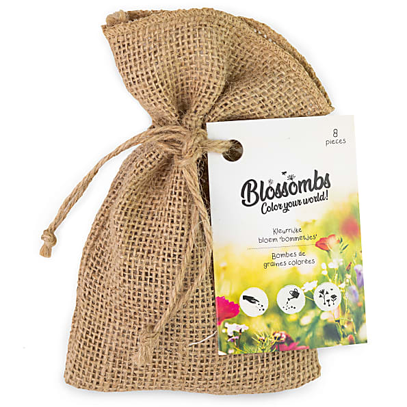 Blossombs Zaadbommetjes Jute zakje 8 stuks