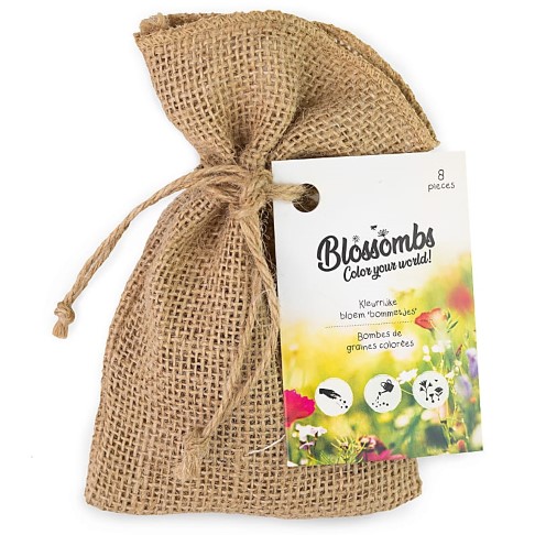 Blossombs Zaadbommetjes Jute zakje 8 stuks