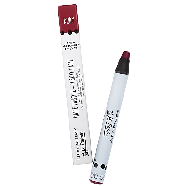 Image of Beauty Made Easy Le Papier Matte Lipstick - Ruby plasticvrij