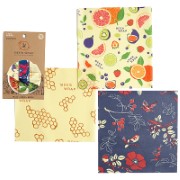 Bee's Wrap 3-pack Medium multi-print (Honeycomb/Botanical/Fresh Fruit)