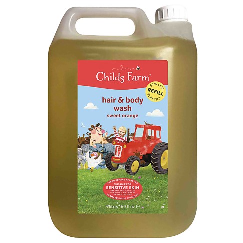 Childs Farm Zoete Sinaasappel Hair & Body Wash - 5L