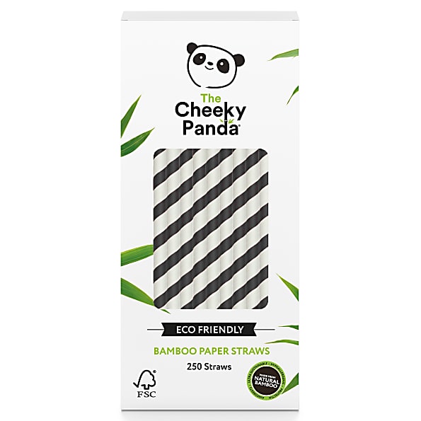 The Cheeky Panda Bamboe Rietjes - Zwart & Wit