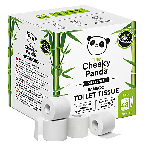 The Cheeky Panda Plasticvrij Bamboe Toiletpapier (48 rollen)