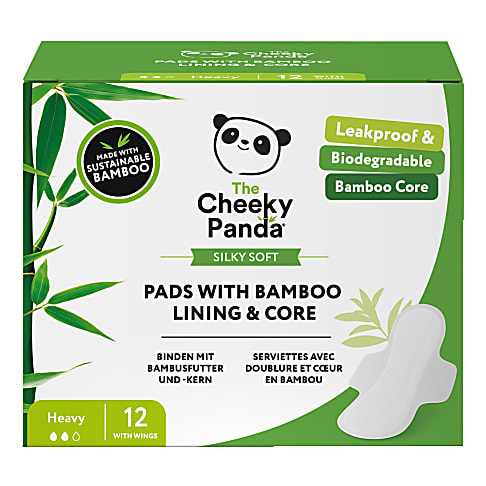 The Cheeky Panda Maandverband met Bamboe Voering & Kern - Heavy (12 stuks)