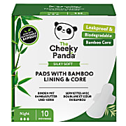 The Cheeky Panda Maandverband met Bamboe Voering & Kern - Nacht (10 stuks)
