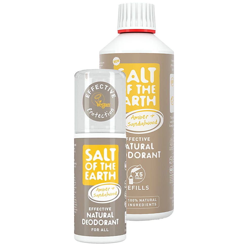 Image of Salt of the Earth Amber & Sandalwood Deodorant spray + Refill