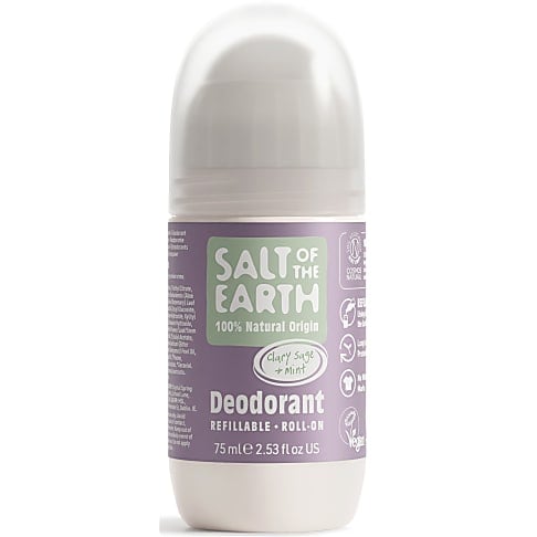 Salt of the Earth Hervulbare Roll-on Deodorant - Clary Sage & Mint