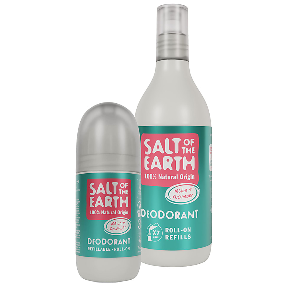Image of Salt of the Earth Meloen & Komkommer Roll on Deodorant + Refill